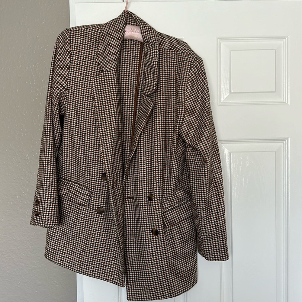 Brown Plaid Blazer